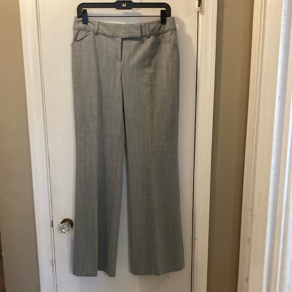 White House Black Market  Legacy 4R Gray Wide Leg Pants 25-294-1